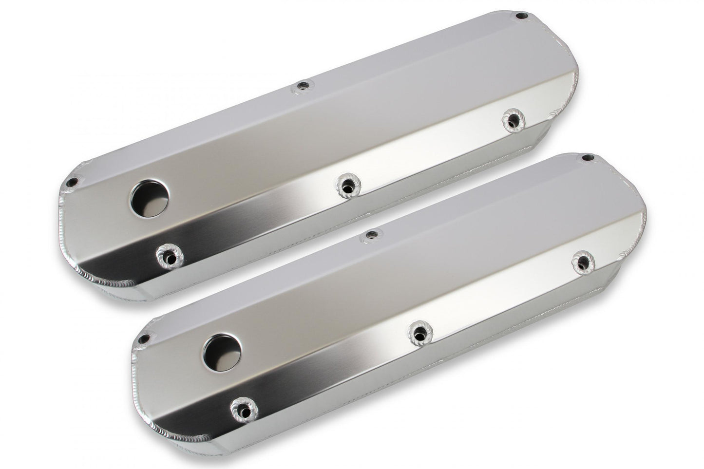 Fabricated Aluminum Valve Covers Silver Fits 1962-1985 Ford 221-351W Small Block Mr Gasket-1