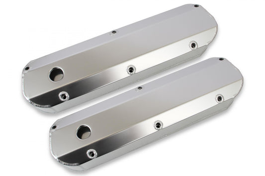 Fabricated Aluminum Valve Covers Silver Fits 1962-1985 Ford 221-351W Small Block Mr Gasket-1