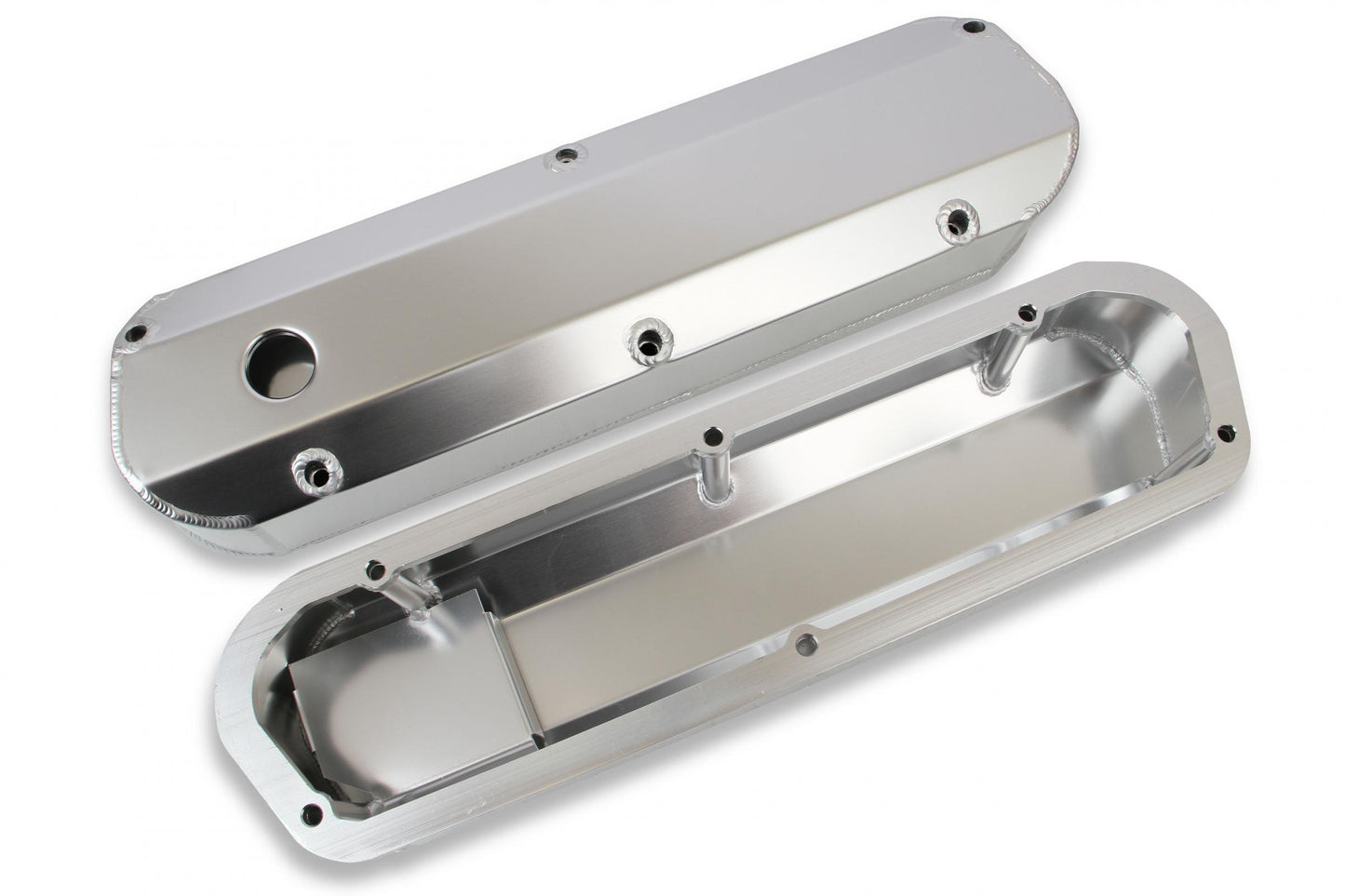 Fabricated Aluminum Valve Covers Silver Fits 1962-1985 Ford 221-351W Small Block Mr Gasket-2