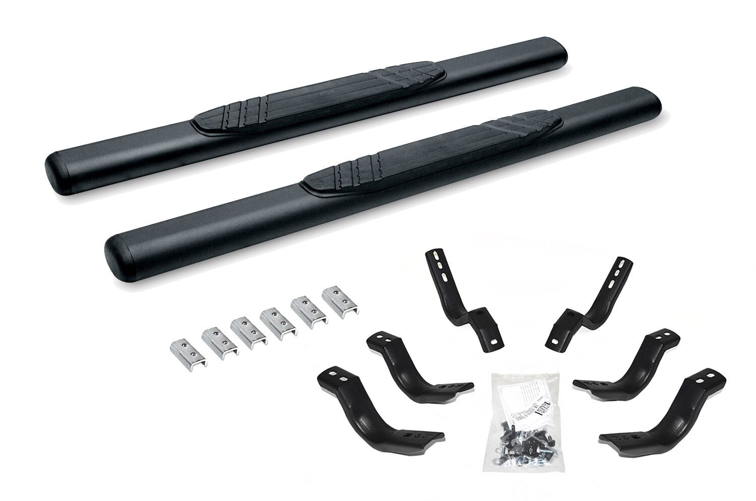 4 Inch OE Xtreme SideSteps With Mounting Bracket Kit Textured Black 2007-2018 Silverado/Sierra 150/2500 HD Go Rhino