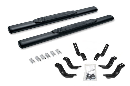 4 Inch OE Xtreme SideSteps With Mounting Bracket Kit Textured Black 2007-2018 Silverado/Sierra 150/2500 HD Go Rhino