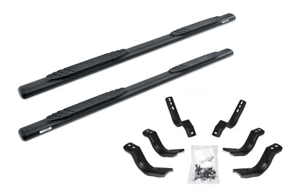 4 Inch OE Xtreme SideSteps With Mounting Bracket Kit Textured Black 2007-2018 Silverado/Sierra 1500 2015-2018 Silverado/Sierra 2500 HD/3500 HD Go Rhino-1