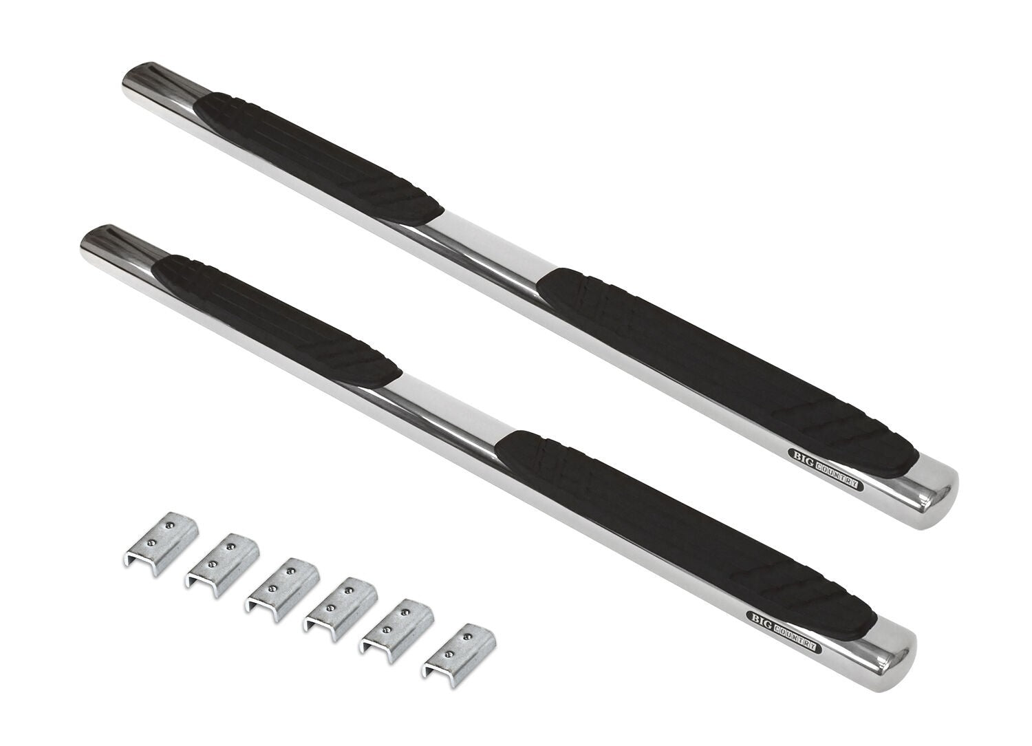 4 Inch OE Xtreme SideSteps With Mounting Bracket Kit Polished Stainless Steel 2007-2018 Silverado/Sierra 1500/2500 HD Go Rhino-2