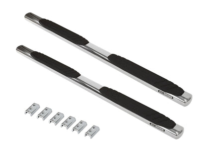 4 Inch OE Xtreme SideSteps With Mounting Bracket Kit Polished Stainless Steel 2019-2026 Silverado/Sierra 1500/2500 HD Go Rhino-2