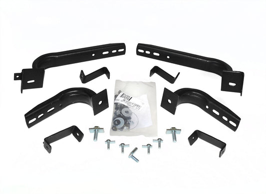 OE Xtreme Side Steps Mounting Brackets Only Textured Black 2013-2018 Toyota RAV4 Go Rhino