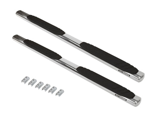 4 Inch OE Xtreme SideSteps With Mounting Bracket Kit Polished Stainless Steel 2009-2014 Dodge Ram 1500 Go Rhino