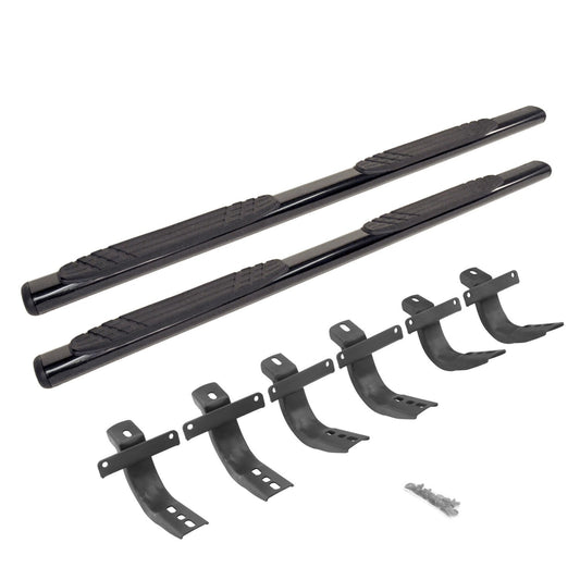 4 Inch OE Xtreme SideSteps With Mounting Bracket Kit Textured Black 2021-2025 Ford Bronco Go Rhino
