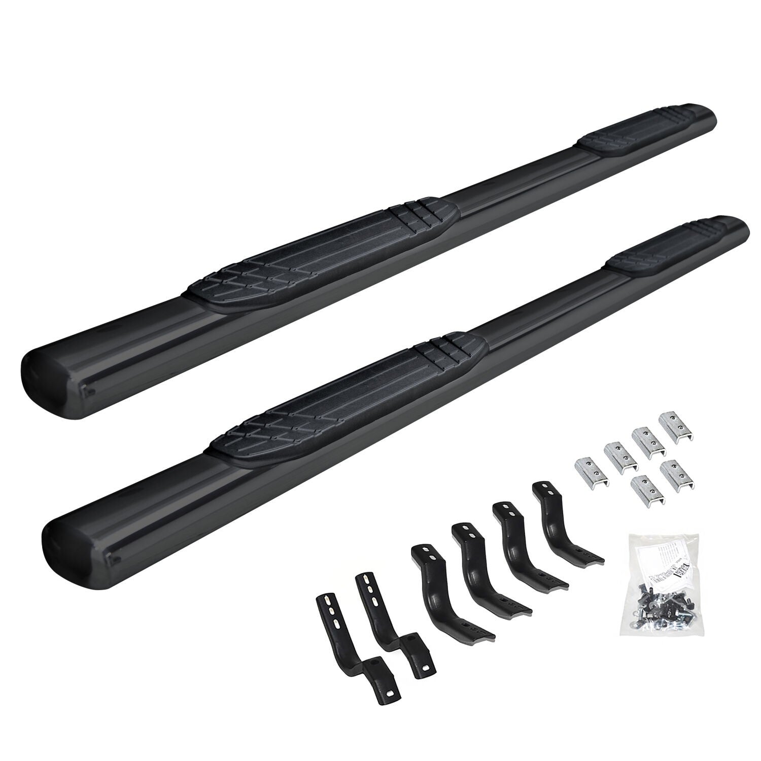 4 Inch OE Xtreme SideSteps With Mounting Bracket Kit Textured Black 2021-2025 Ford Bronco Go Rhino-1