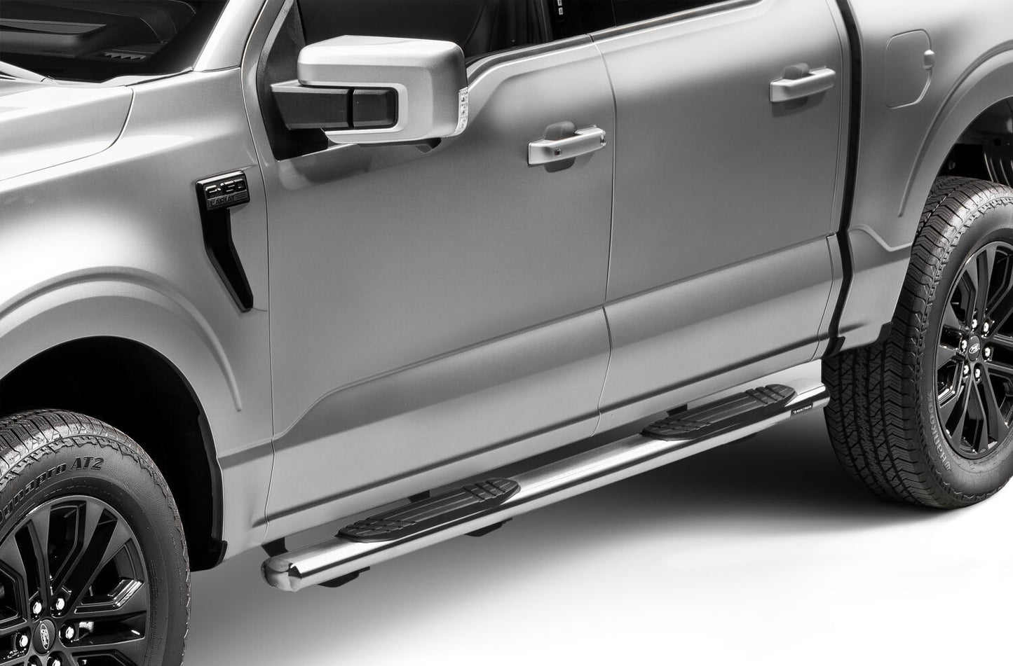 4 Inch OE Xtreme SideSteps With Mounting Bracket Kit Polished Stainless Steel 2015-2026 Ford F-150/ F-250/F-350 Go Rhino-6