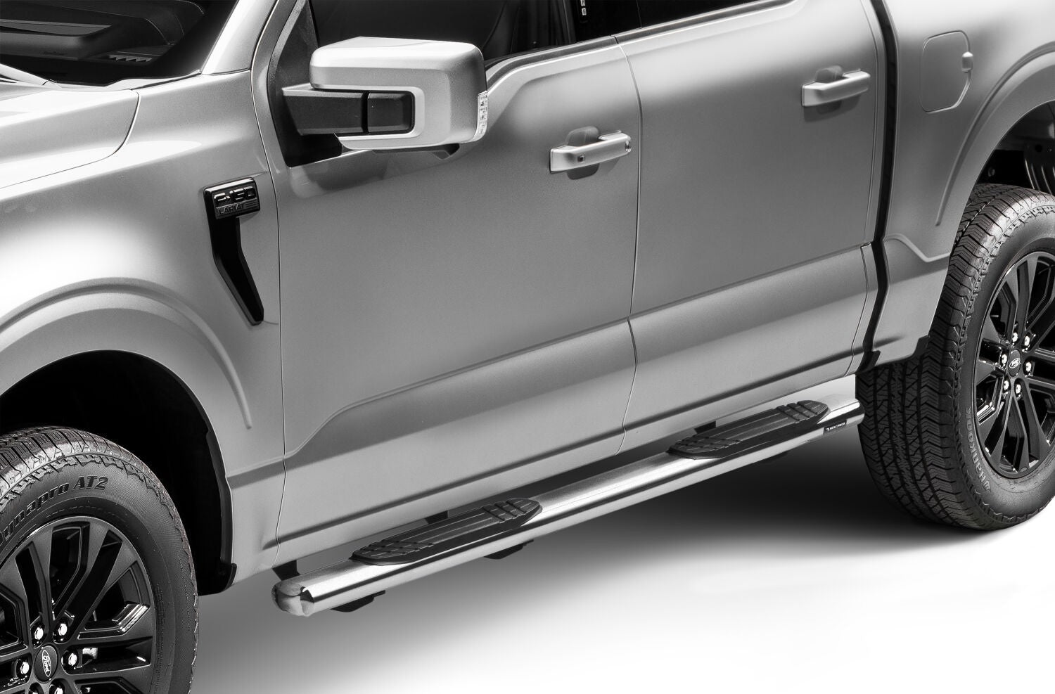 4 Inch OE Xtreme SideSteps With Mounting Bracket Kit Polished Stainless Steel 2015-2026 Ford F-150/ F-250/F-350 Go Rhino-6