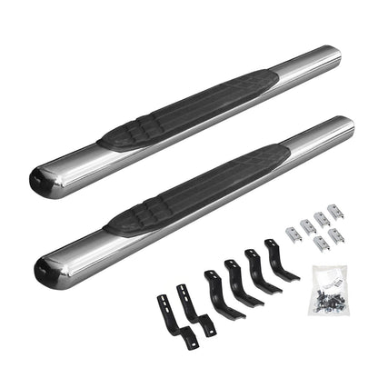 4 Inch OE Xtreme SideSteps With Mounting Bracket Kit Polished Stainless Steel 1999-2016 Ford F-250/F-350 Standard Cab Go Rhino