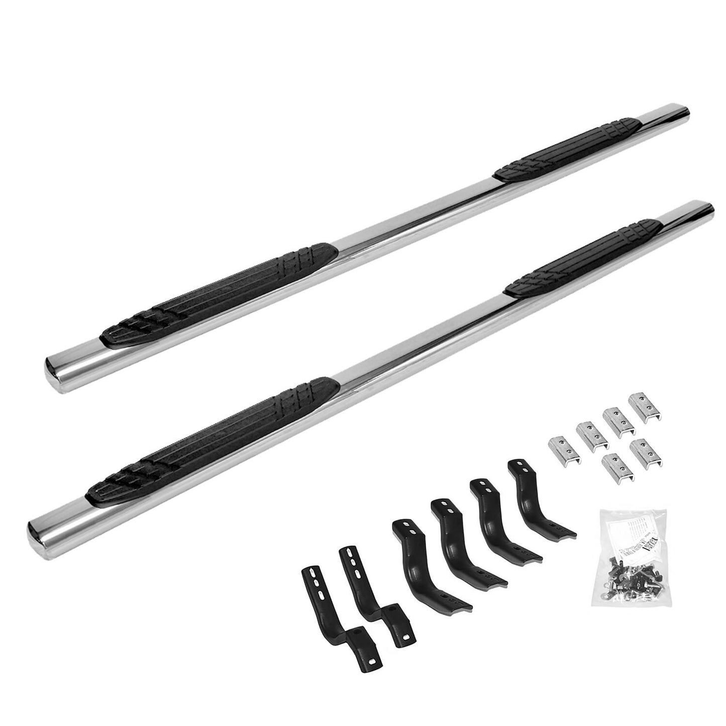 4 Inch OE Xtreme SideSteps With Mounting Bracket Kit Polished Stainless Steel 1999-2016 Ford F-250/F-350 Go Rhino-1