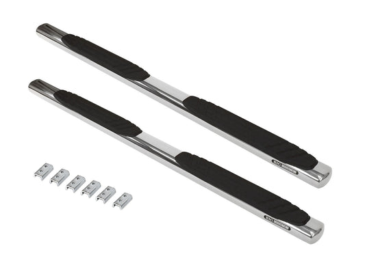 4 Inch OE Xtreme SideSteps With Mounting Bracket Kit Polished Stainless Steel 2008-2013 Nissan Rogue Go Rhino