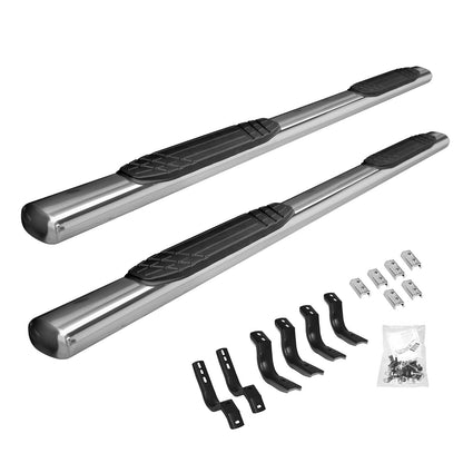 4 Inch OE Xtreme SideSteps With Mounting Bracket Kit Polished Stainless Steel 2007-2021 Toyota Tundra Go Rhino-4