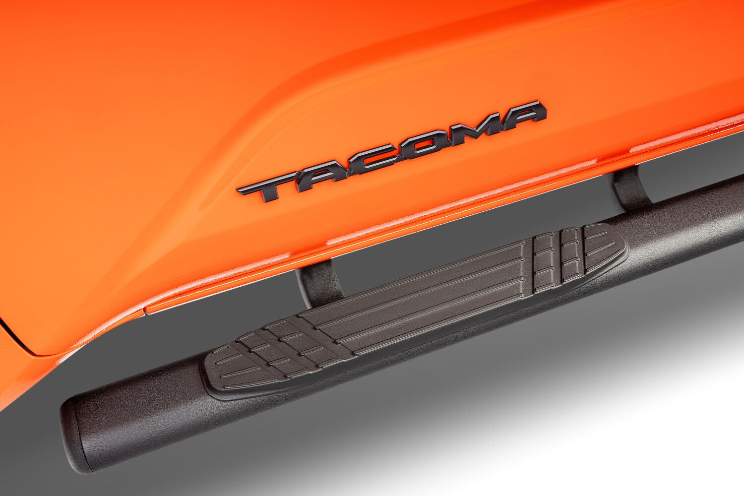 4 Inch OE Xtreme Side Steps with Mounting Brackets Kit Textured Black 2024-2026 Toyota Tacoma Go Rhino-2