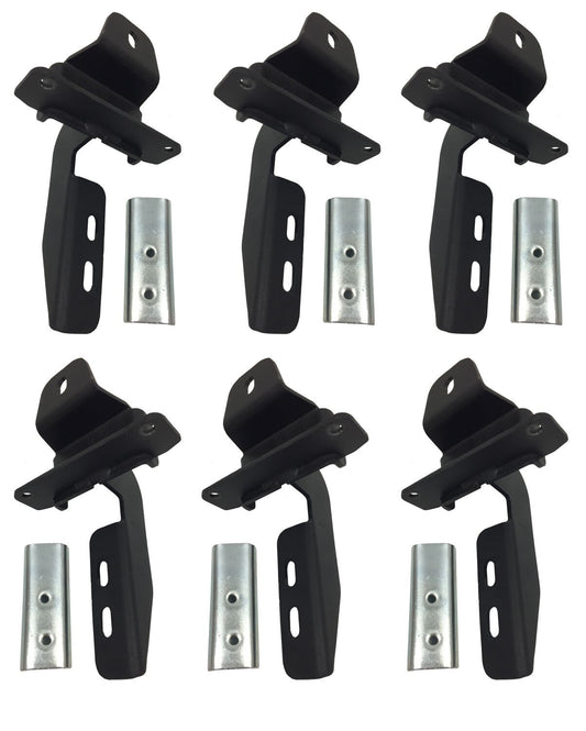 OE Xtreme Side Steps Mounting Brackets Only Textured Black 2018-2026 Jeep Wrangler Go Rhino
