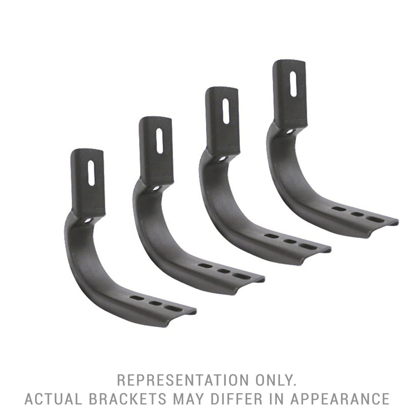 OE Xtreme Side Steps Mounting Brackets Only Textured Black 2020-2025 Jeep Gladiator Go Rhino