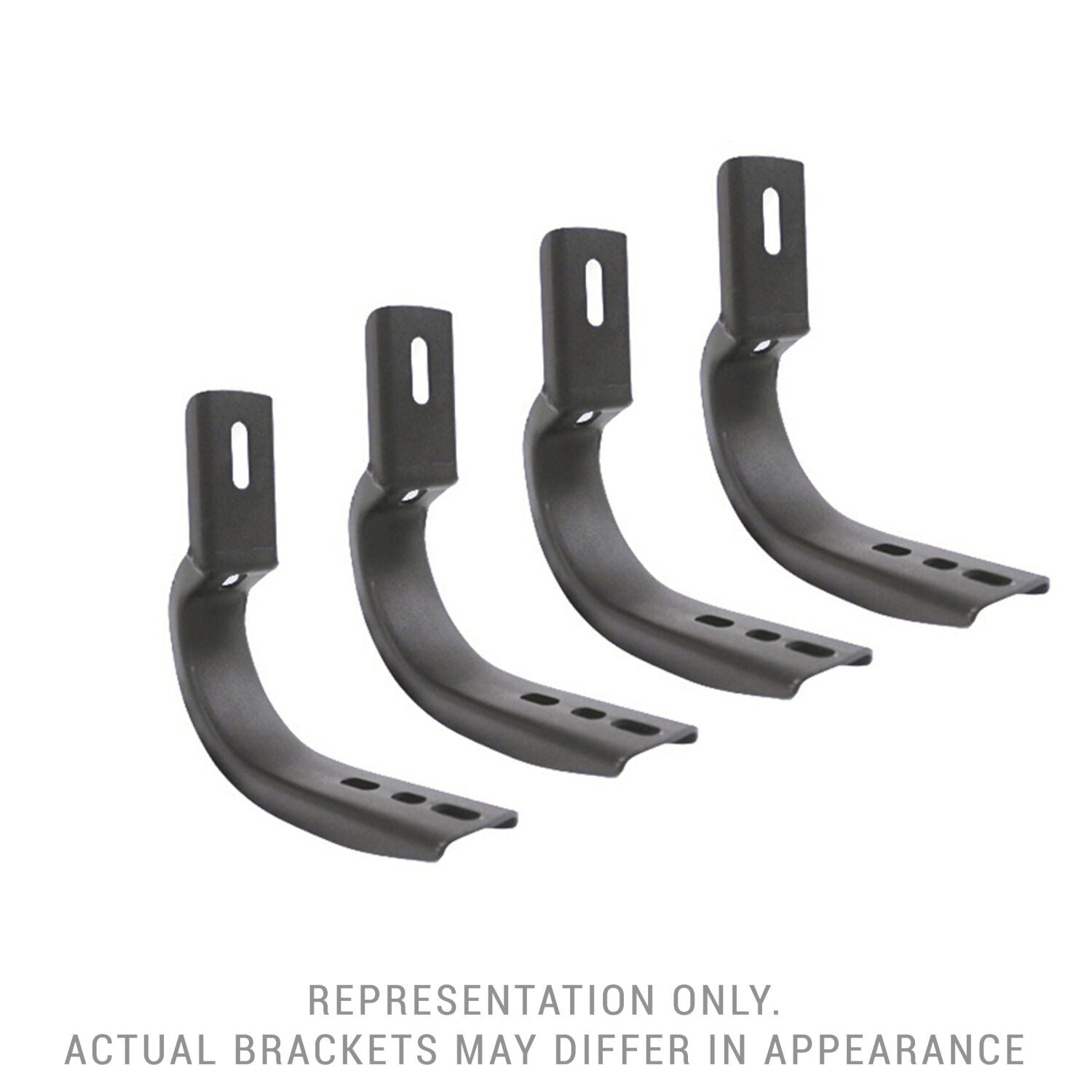 OE Xtreme Side Steps Mounting Brackets Only Textured Black 2020-2025 Jeep Gladiator Go Rhino