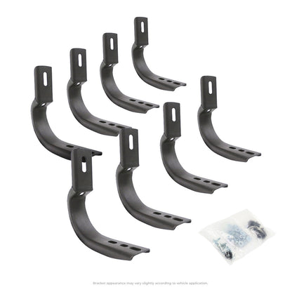 OE Xtreme Side Steps Mounting Brackets Only Textured Black 2020-2025 Jeep Gladiator Go Rhino-1