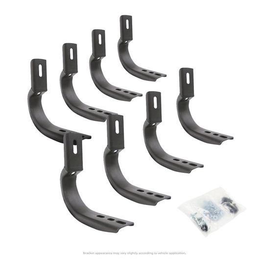 OE Xtreme Side Steps Mounting Brackets Only Textured Black 2020-2025 Jeep Gladiator Go Rhino-1