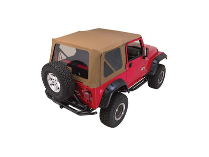Complete Soft Top Tinted Window with Frame & Hardware for 1997-2006 Jeep Wrangler TJ Rampage-15