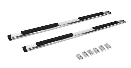 5 Inch OE Xtreme Low Profile SideSteps With Mounting Bracket Kit Polished Stainless Steel 2007-2018 Silverado/Sierra 1500/2500 HD Go Rhino-1