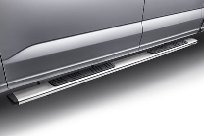5 Inch OE Xtreme Low Profile SideSteps With Mounting Bracket Kit Polished Stainless Steel 2015-2026 Ford F-150/ F-250/F-350 Go Rhino-5