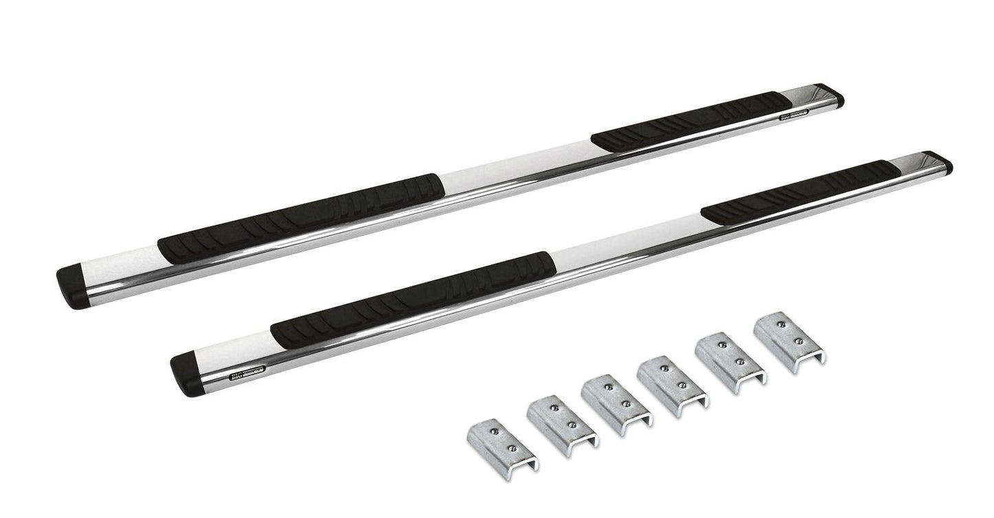 5 Inch OE Xtreme Low ProfileSideSteps With Mounting Bracket Kit Polished Stainless Steel 2011-2013 Kia Sportage Go Rhino-1