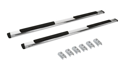5 Inch OE Xtreme Low ProfileSideSteps With Mounting Bracket Kit Polished Stainless Steel 2011-2013 Kia Sportage Go Rhino-1