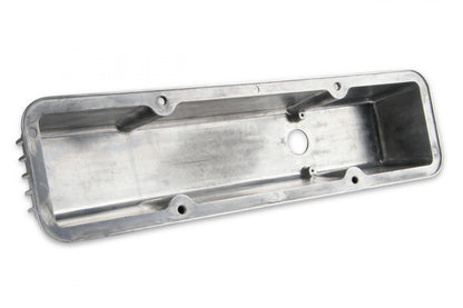 Cast Aluminum Finned Valve Covers Polished Fits 1958-1986 Chevrolet 283-400 Mr Gasket-1