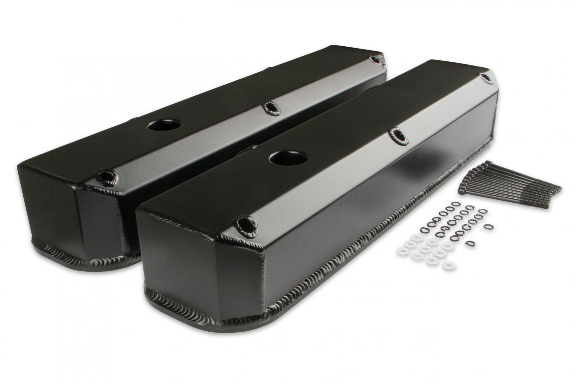 Fabricated Aluminum Valve Covers Black Finish Fits 1964-1991 Chrysler 273-360 Small Block except Magnum Mr Gasket