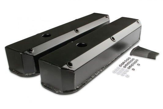 Fabricated Aluminum Valve Covers Black Finish Fits 1964-1991 Chrysler 273-360 Small Block except Magnum Mr Gasket