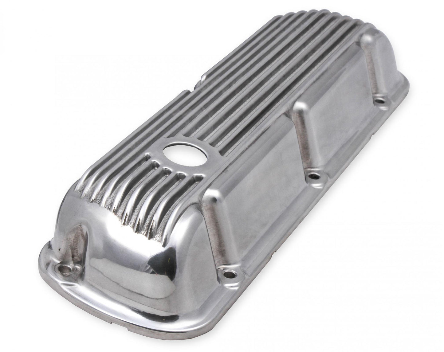Cast Aluminum Valve Covers Pair Polished Fits 1962-1985 Ford 221-351W Small Block Mr Gasket-2