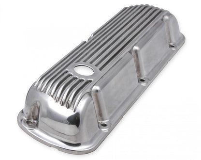 Cast Aluminum Valve Covers Pair Polished Fits 1962-1985 Ford 221-351W Small Block Mr Gasket-2