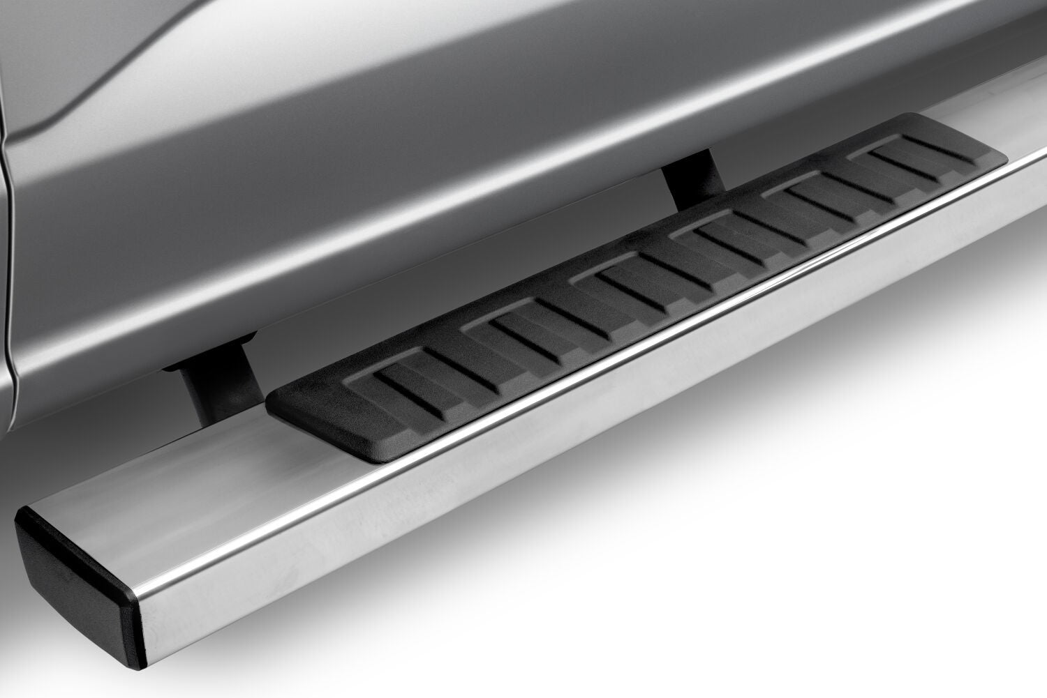 6 Inch OE Xtreme II SideSteps With Mounting Bracket Kit Polished Stainless Steel 2015-2026 Ford F-150/ F-250/F-350 Crew Cab Go Rhino-2
