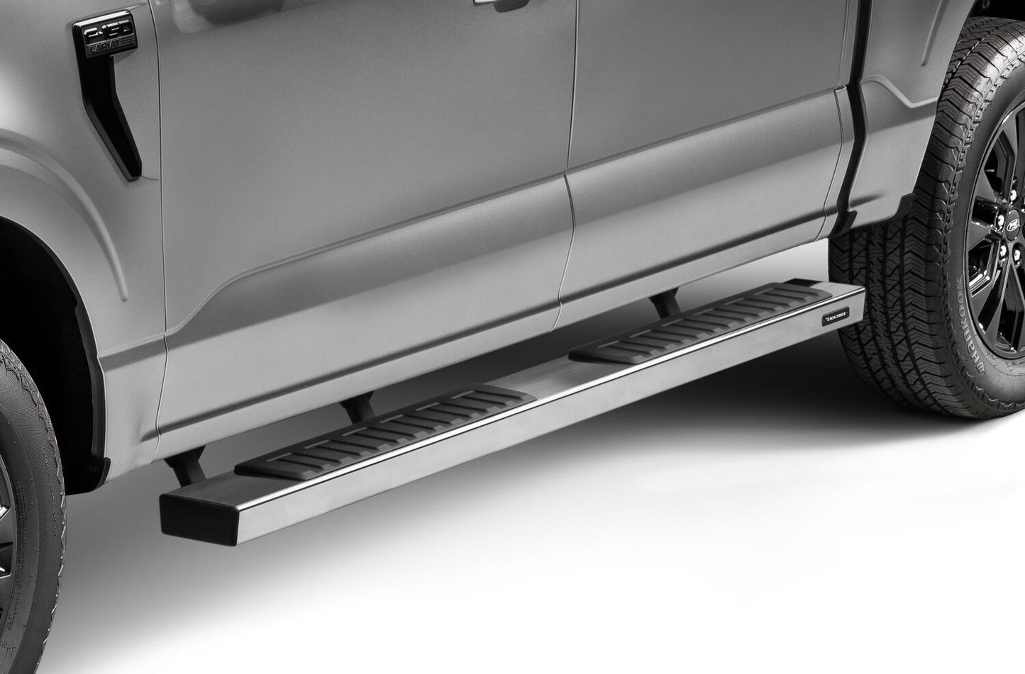 6 Inch OE Xtreme II SideSteps With Mounting Bracket Kit Polished Stainless Steel 2015-2026 Ford F-150/ F-250/F-350 Crew Cab Go Rhino-5