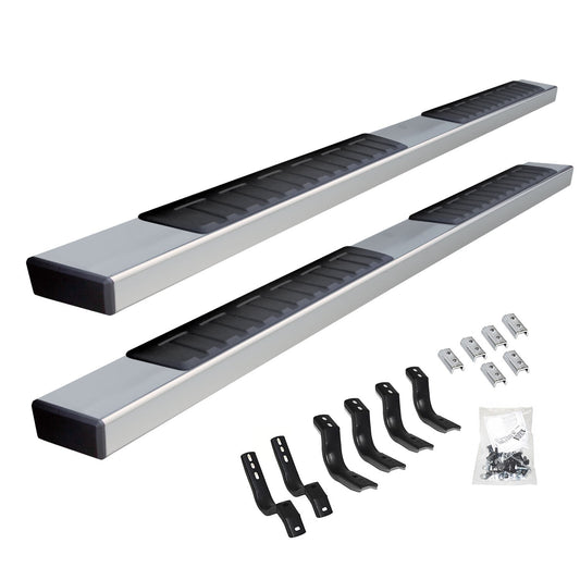 6 Inch OE Xtreme II SideSteps With Mounting Bracket Kit Polished Stainless Steel 2022-2026 Toyota Tundra Go Rhino-1