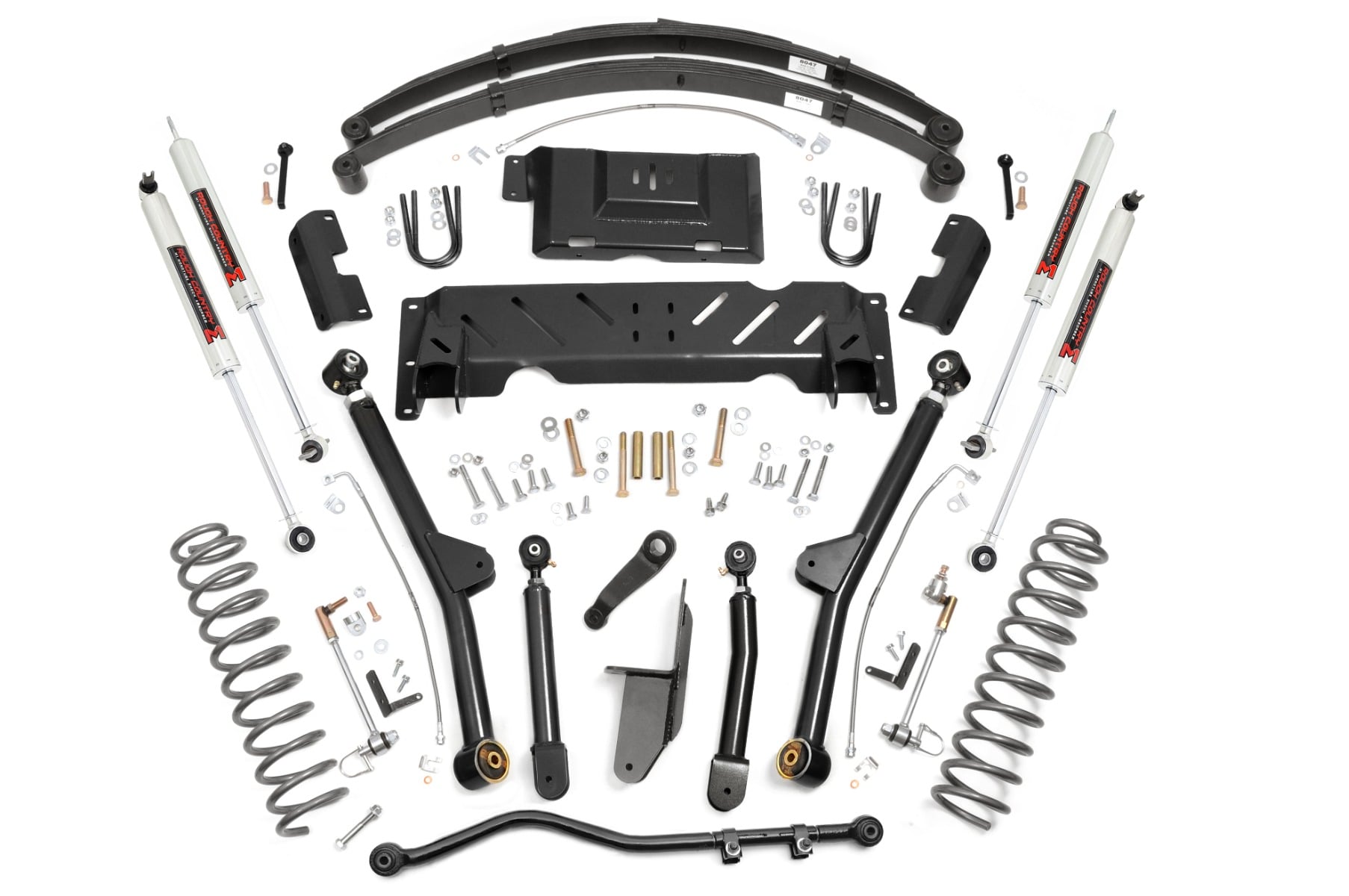 4.5 Inch Lift Kit Long Arm RR Leafs M1 Jeep Cherokee XJ 4WD (84-01) Rough Country