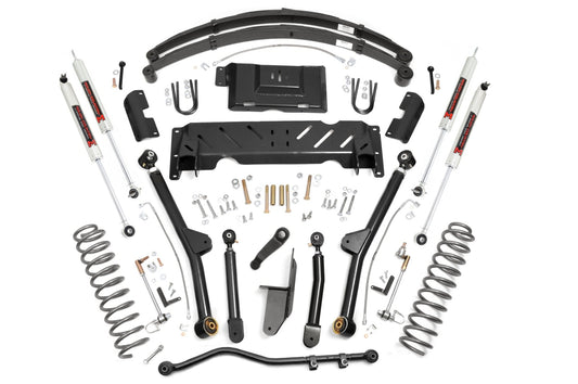 4.5 Inch Lift Kit Long Arm RR Leafs M1 Jeep Cherokee XJ 4WD (84-01) Rough Country