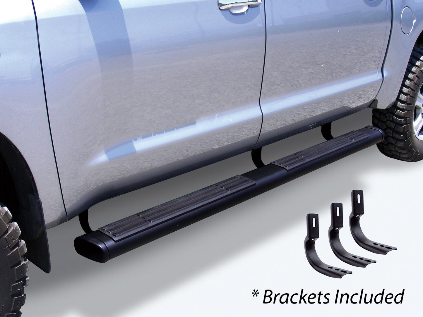 6 Inch OE Xtreme Composite SideSteps Kit 80in Long Black + Brackets Black 1999-2006 Silverado/Sierra 150 2001-2013 Silverado/Sierra 2500/3500 Go Rhino-1