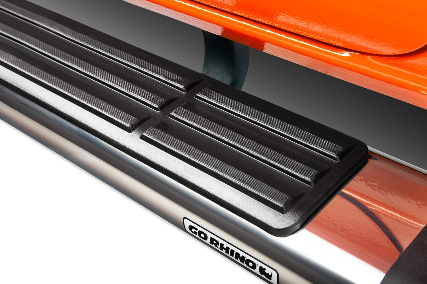 6 Inch OE Xtreme SideSteps With Mounting Bracket Kit Polished Stainless Steel 2015-2019 Silverado/Sierra 2500 HD/3500 HD Go Rhino-1