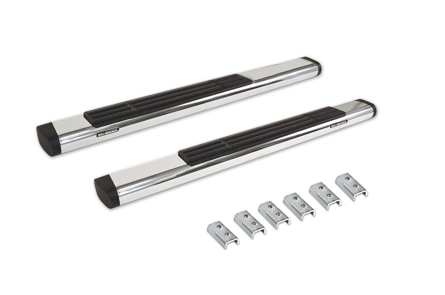 6 Inch OE Xtreme SideSteps With Mounting Bracket Kit Polished Stainless Steel 2007-2018 Silverado/Sierra 150/2500 HD Go Rhino-1