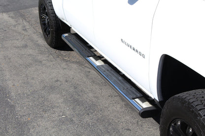 6 Inch OE Xtreme Composite SideSteps Kit + 4 Brackets Per Side (Gas Only) 2007-2018 Silverado/Sierra 1500 2015-2018 Silverado 2500/3500 HD Go Rhino