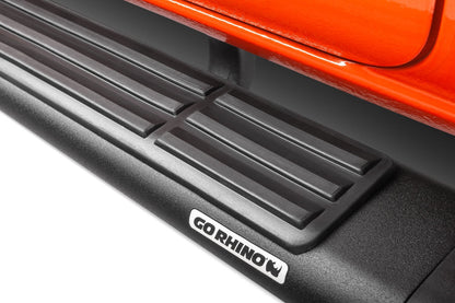 6 Inch OE Xtreme SideSteps With Mounting Bracket Kit Textured Black 2007-2018 Silverado/Sierra 1500 2015-2018 Silverado/Sierra 2500 HD/3500 HD Go Rhino-1
