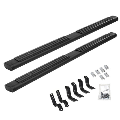 6 Inch OE Xtreme SideSteps With Mounting Bracket Kit Textured Black 2007-2018 Silverado/Sierra 1500/2500 HD Go Rhino-1