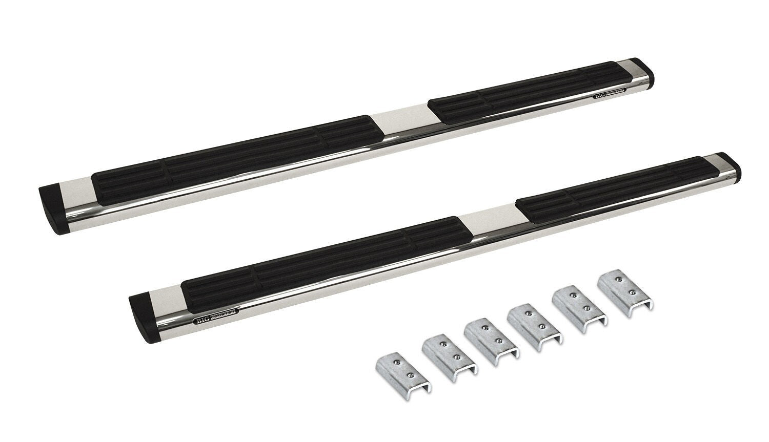 6 Inch OE Xtreme SideSteps With Mounting Bracket Kit Polished Stainless Steel 2019-2026 Silverado/Sierra 1500/2500 HD Go Rhino-4