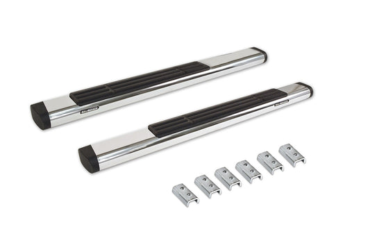 6 Inch OE Xtreme SideSteps With Mounting Bracket Kit Polished Stainless Steel 2009-2025 Dodge Ram 150/2500/3500 Go Rhino-1