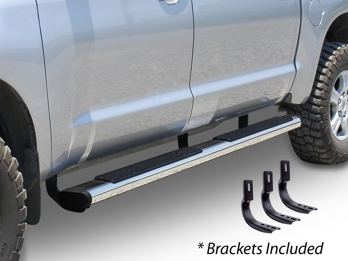 6 Inch OE Xtreme Composite SideSteps Kit 80 Inch Long Chrome + Brackets Chrome 2004-2014 Ford F-150 Go Rhino-1