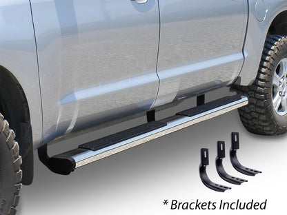 6 Inch OE Xtreme Composite SideSteps Kit 80 Inch Long Chrome + Brackets Chrome 2004-2014 Ford F-150 Go Rhino-1