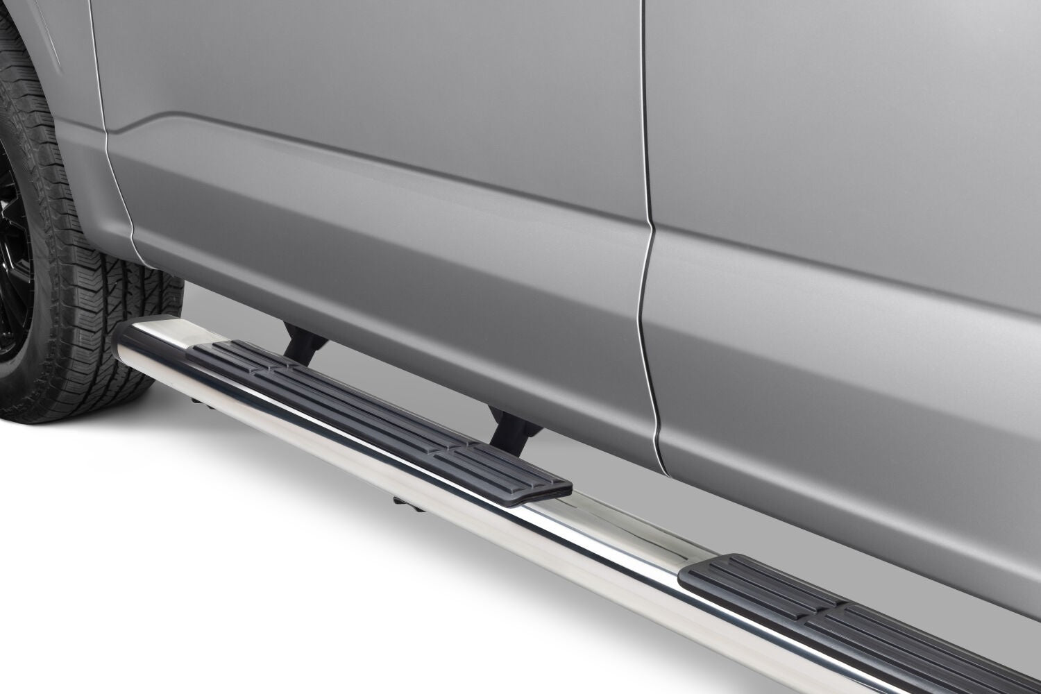 6 Inch OE Xtreme SideSteps With Mounting Bracket Kit Polished Stainless Steel 2015-2026 Ford F-150/ F-250/F-350 Crew Cab Go Rhino-6